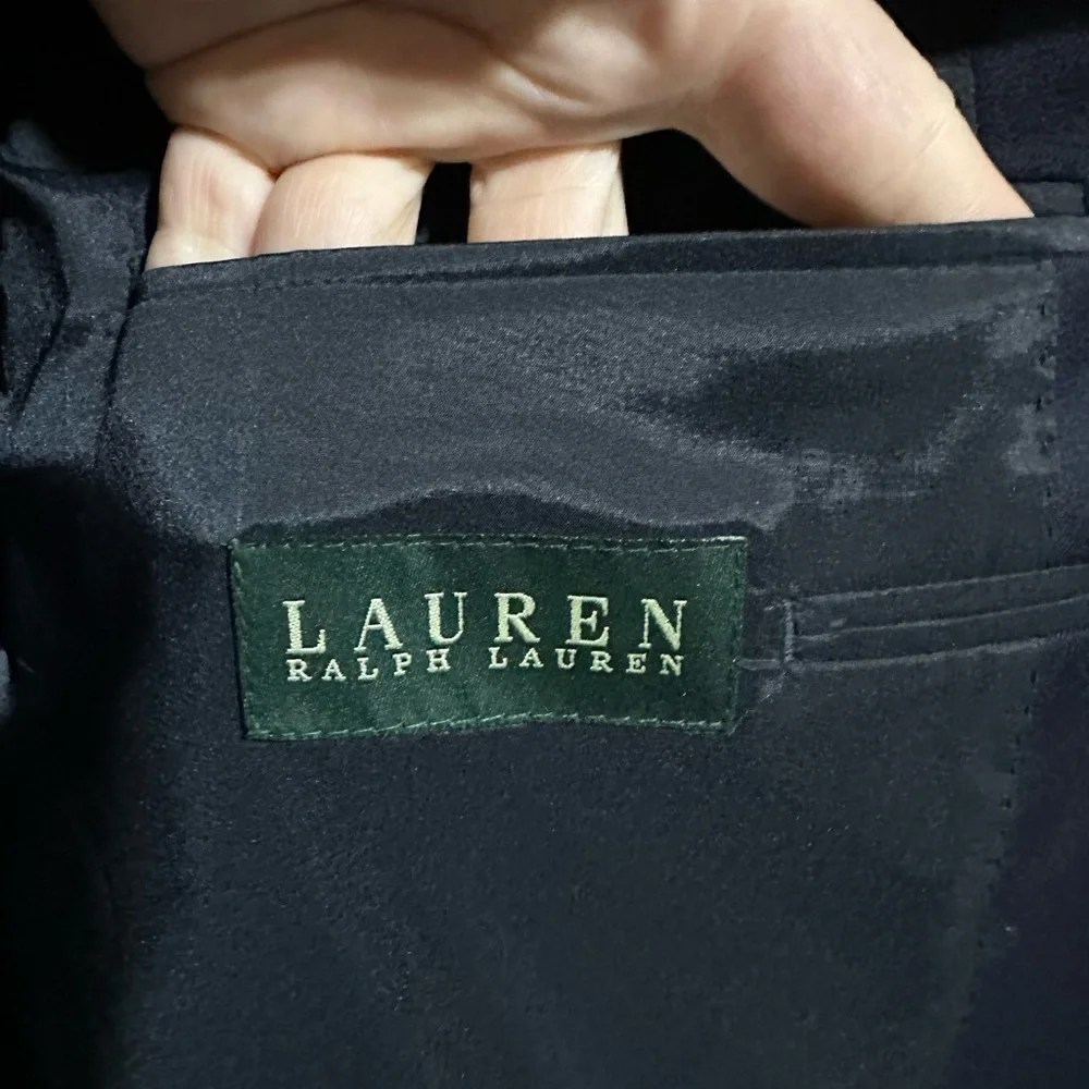 Lauren Ralph Lauren Blazer Jacket Mens 52 R Navy Blue Wool Gold Buttons Preppy
